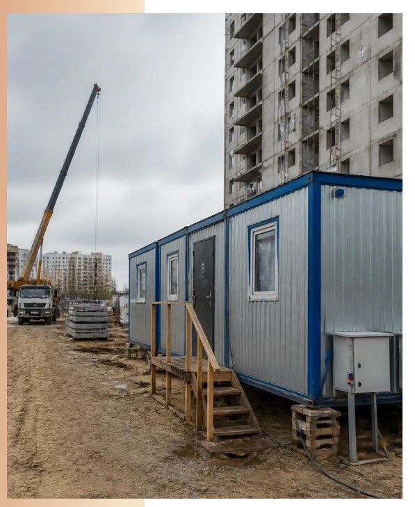 Аренда строительных вагончиков для рабочих в Темрюке